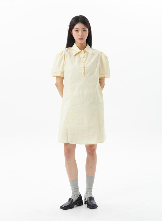 Wide Mini Shirt Dress OU319